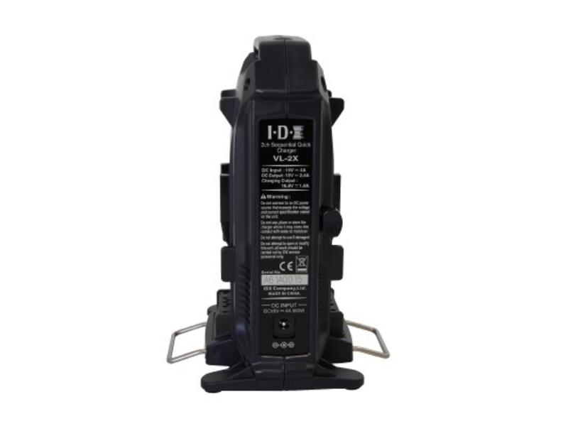 IDX VL-2X - Sequential 2-way charger for V-mount batteries with integrated power supply