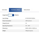 IDX  VL-PVC1 - 1-Kanal V-Plate Ladegerät AC 100~240V 50/60Hz