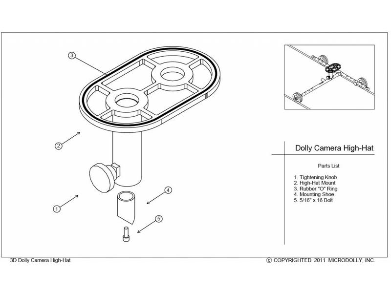 Microdolly Hollywood Camera High Hat Mount, #1419