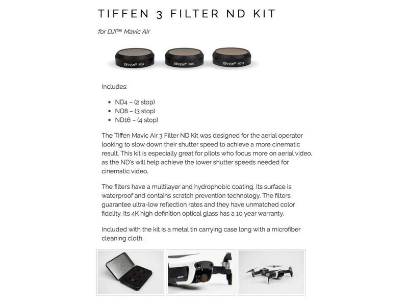 3x Filter ND/POLARIZER Kit for DJI MAVIC AIR