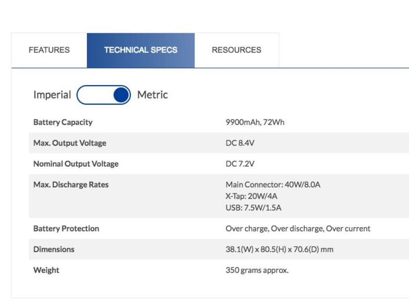 IDX Li-Ionen Akku, 72Wh, 9.9Ah, 7.2V für Kameras der Sony L Serie (NP-F Mount)