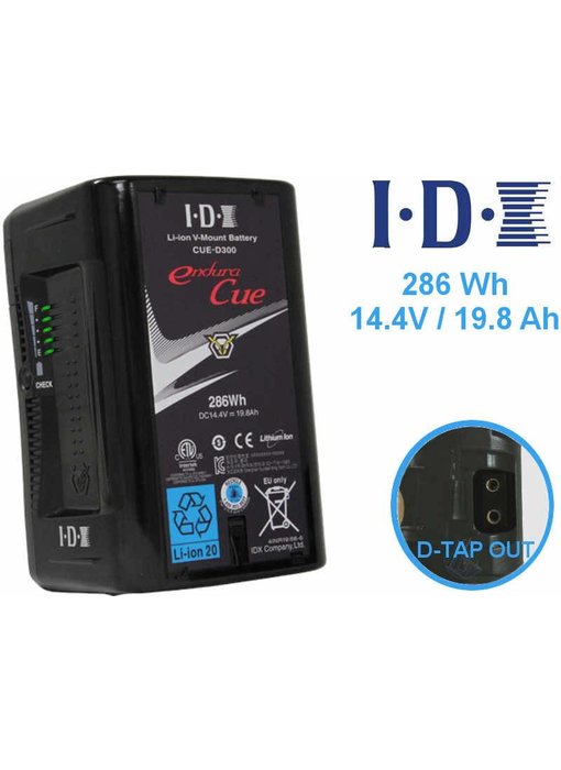 IDX CUE-D 300 Endura Li-ION 14,4V 19,8Ah 286Wh Akku mit D-TAP +.