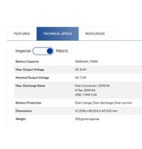 IDX 7.2V / 70Wh*Typ73Wh / 9,600mAh Lithium Ion Battery with 1 x USB (TypeA) and 1 x X-Tap outputs for Panasonic: