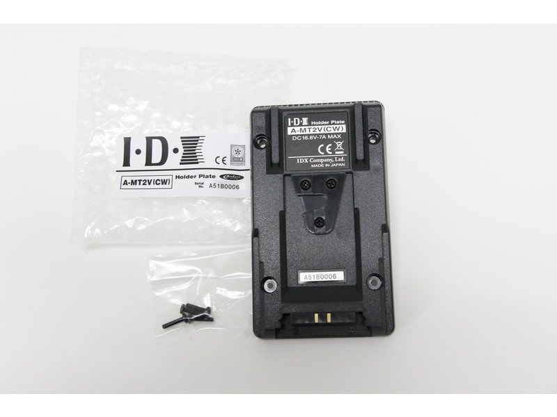 IDX A-MT2V (Male V-Mount Adapter Plate w/Digi-View - External Screws)