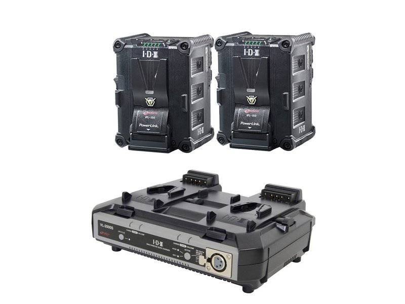 IDX  IP-150/2000S - 2x IPL-150 battery & VL-2000 charger