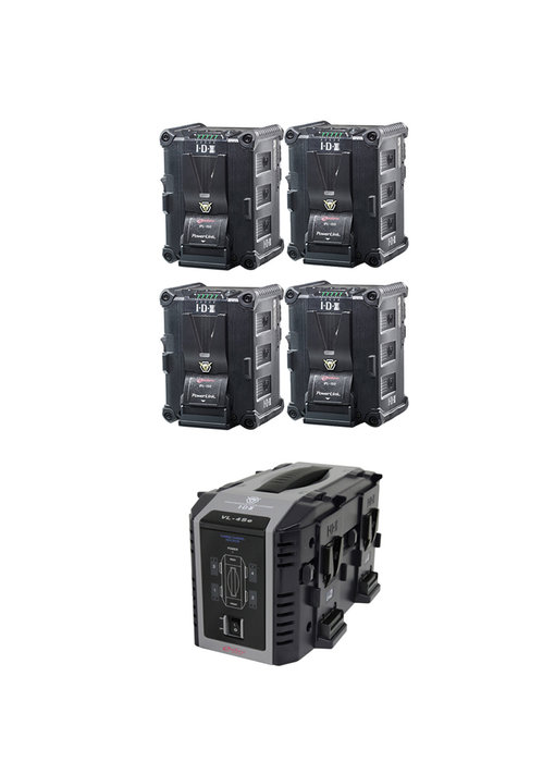 IDX 4x IPL-150 battery & VL-4Se charger -  IP-150/4SE