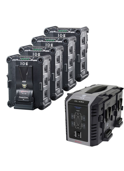 IDX IP-98/4Se - 4x IPL-98 battery & charger VL-4Se