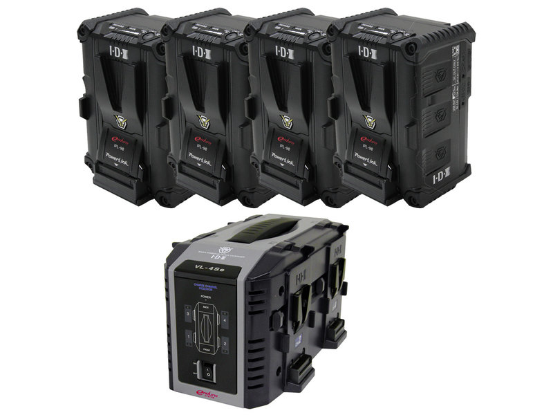 IDX  IP-98/4Se - 4x IPL-98 battery & charger VL-4Se