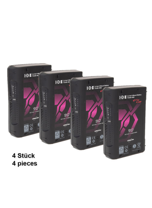 IDX CUE-H90 (4 x) Endura 91Wh V-Mount with D-Tap