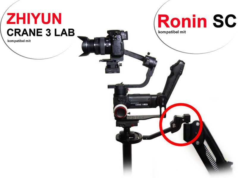 Upside-Down Adapter für Zhiyun Crane 3 Lab & DJI Ronin-SC