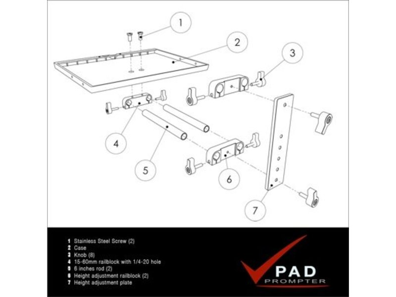 One Take Only PAD Prompter including tripod mount - SET -