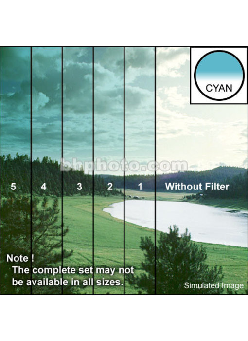 Tiffen Filters 4X4 CLR/CYAN 3 GRAD HE FILTER - 44CGCY3H -