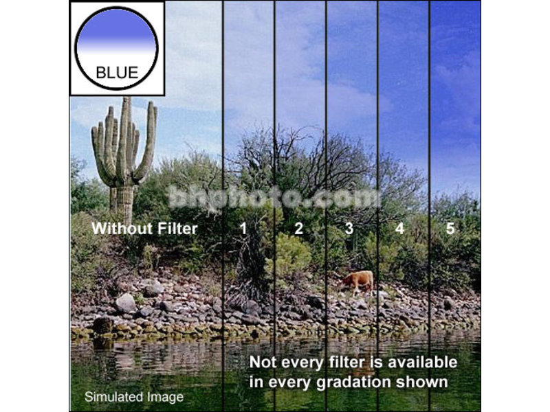 4x4 Clear/Blue 5 Grad Hard Edge (HE) Filter - 44CGB5H