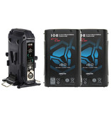 IDX Bundle : 2x IDX CUE-H180 V-Mount battery & 1x IDX VL-2X 2-fach charger