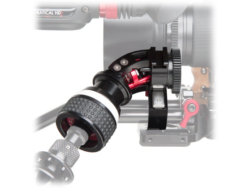 Zacuto Mechanical follow focus system with 15mm tube mount for remote focus control on lenses