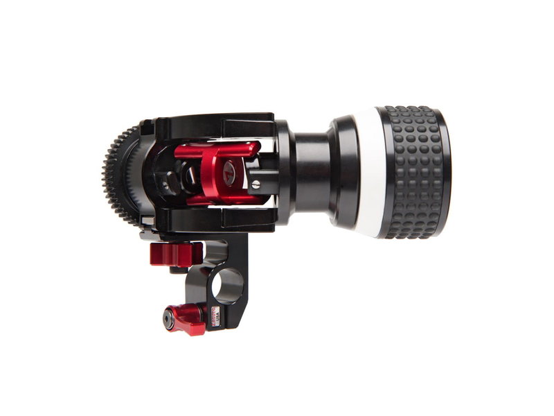 Zacuto Mechanical follow focus system with 15mm tube mount for remote focus control on lenses