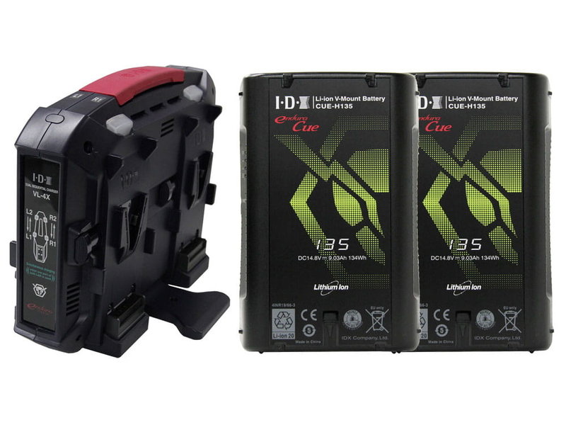 IDX EC-H135/4X2 - Kit aus 2x CUE-H135 Akkus und 1x VL-4X Ladegerät