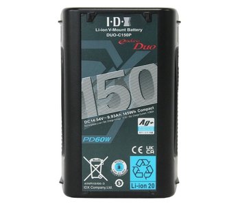 IDX DUO-C150P - 145 Wh/9,9 Ah/14,5 V, V-Mount Anschluss