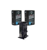 IDX 2x DUO-C150P Li-Ion V-Mount Battery and VL-2X Charger Kit - ED-CP150/2x