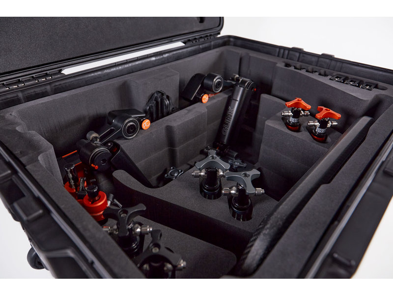 The GLINK Case is a dual layered, custom foamed Peli AIR 1637 travel case