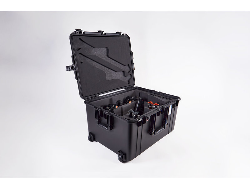 The GLINK Case is a dual layered, custom foamed Peli AIR 1637 travel case