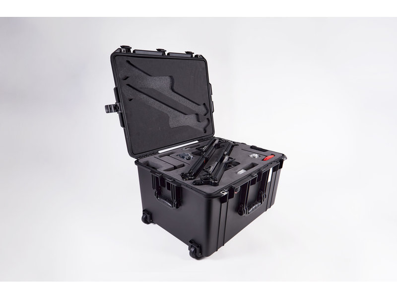 The GLINK Case is a dual layered, custom foamed Peli AIR 1637 travel case