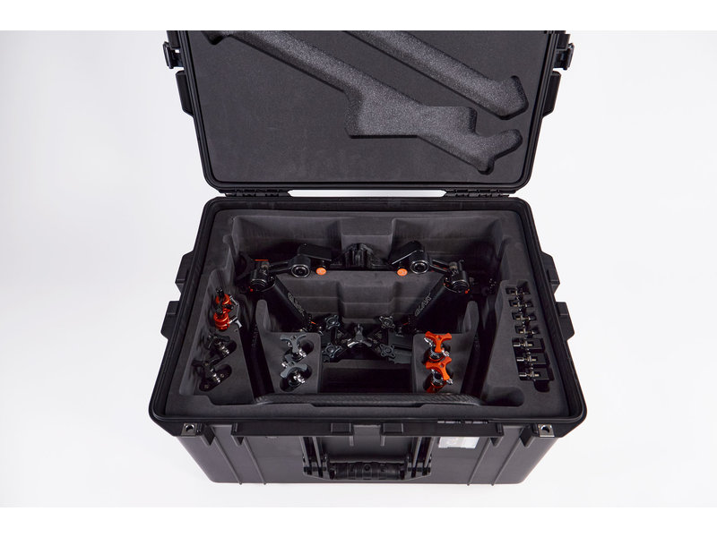 The GLINK Case is a dual layered, custom foamed Peli AIR 1637 travel case