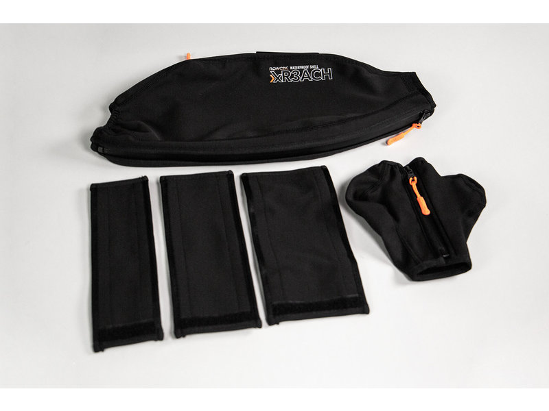 The waterproof cover is a thin and soft rain cover for your xR3ACH.