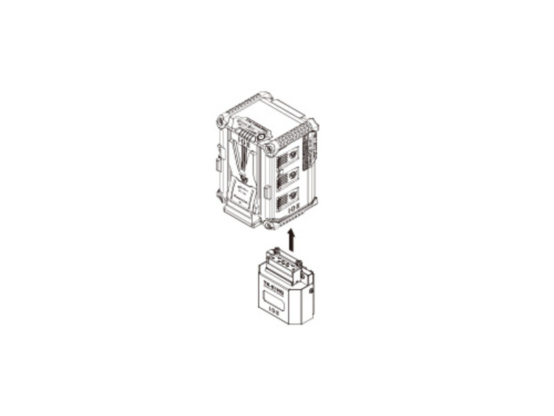 IDX TK-E1HG is a battery checker dedicated to V-Mount batteries.