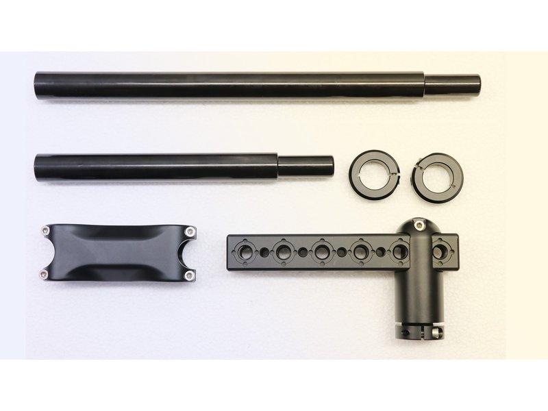 Complete kit of arm posts, link bracket and grip handle, for all possible high/low mode configurations.