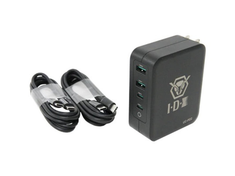 IDX 100 W 2-Kanal USB-C PD Ladegerät zum Aufladen von IDX-Akkus mit einem USB-PD-Anschluss