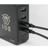 IDX 100 W 2-Kanal USB-C PD Ladegerät zum Aufladen von IDX-Akkus mit einem USB-PD-Anschluss