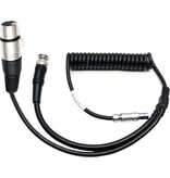 Fisher4 right angle to XLR4-M & BNC - Split Cable for Starlite