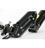 Steadicam powered by titanium springs, arm carries any load from 12 to 50 pounds (5.4 to 23 kg).