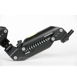 Steadicam powered by titanium springs, arm carries any load from 12 to 50 pounds (5.4 to 23 kg)