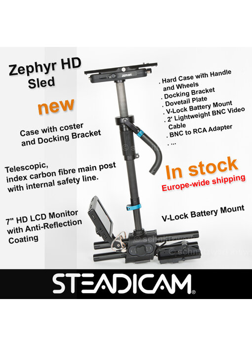 Steadicam Zephyr Sled (only) Monitor, V-Mount, weights - ZEBXHMBVNN - Lagerverkauf