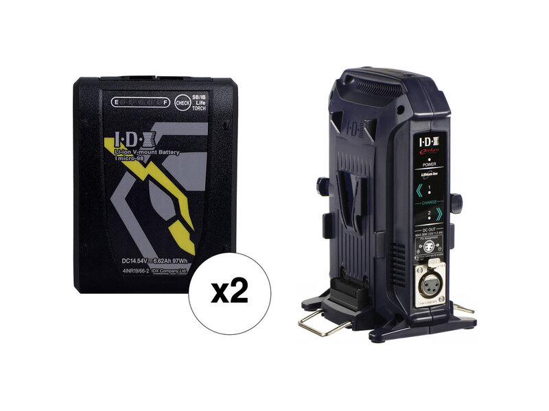 IDX Imicro-98 Battery 2x + VL-2X Charger - IM-98/2X