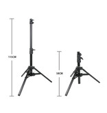 Kupo Grip with two leveling legs. Powder-coated steel stand, working height from 58 cm to 115 cm ...