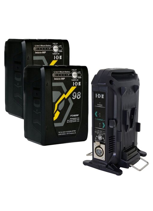 IDX 2x Imicro-98P Akku plus Gratis VL-2X Ladegerät +.