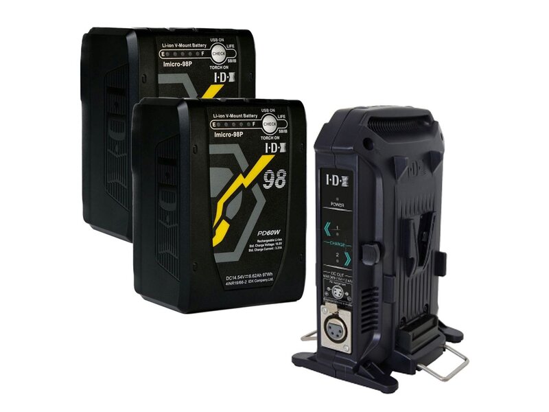 IDX 2x Imicro-98P Akku plus Gratis VL-2X Ladegerät