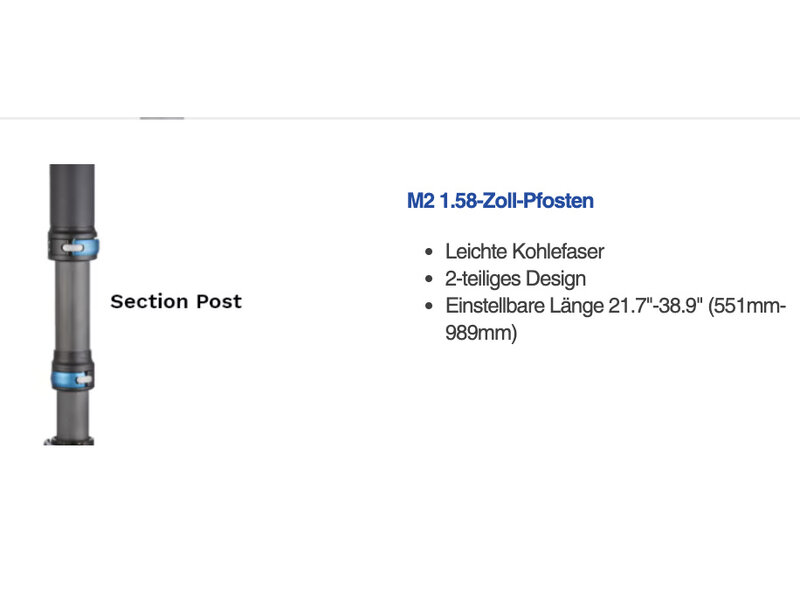 Steadicam 2-Section 1.58" Post for M-Series Camera Stabilizer (21.7 to 38.9") - 158-2SP