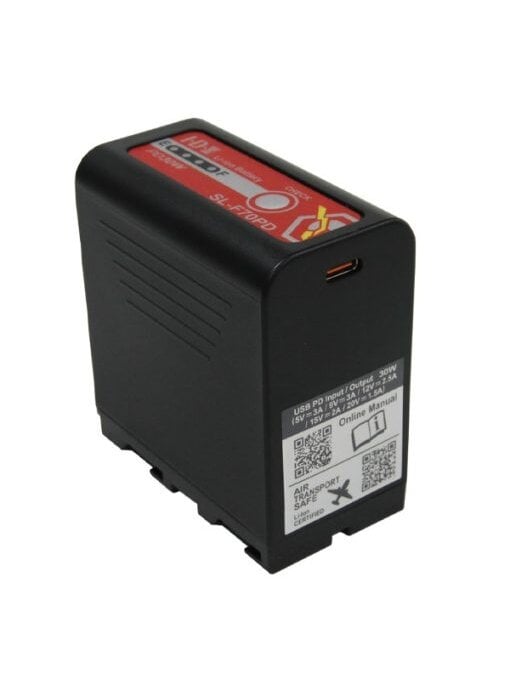 IDX SL-F 70PD - 72 Wh, 9.9 Ah, 7.2 V, USB-A- und USB-C PD Anschluss