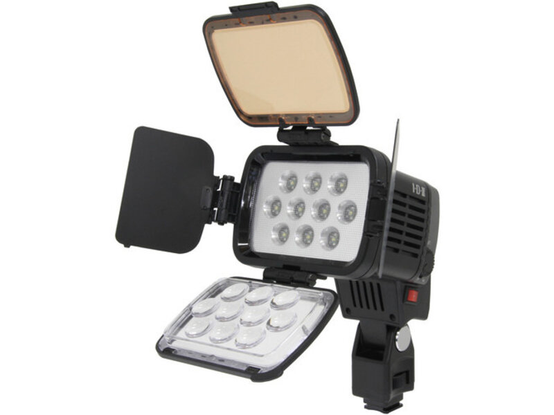 IDX LED 1450 lux on-board camera light, D.C. input 6-17Volt or optional SL-F50 or SL-F70 battery power