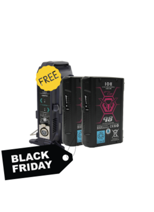 IDX 2x CUE-J98 Batteries & 1x FREE VL-2X - PROMO.CUE-J98/2X - Black Friday