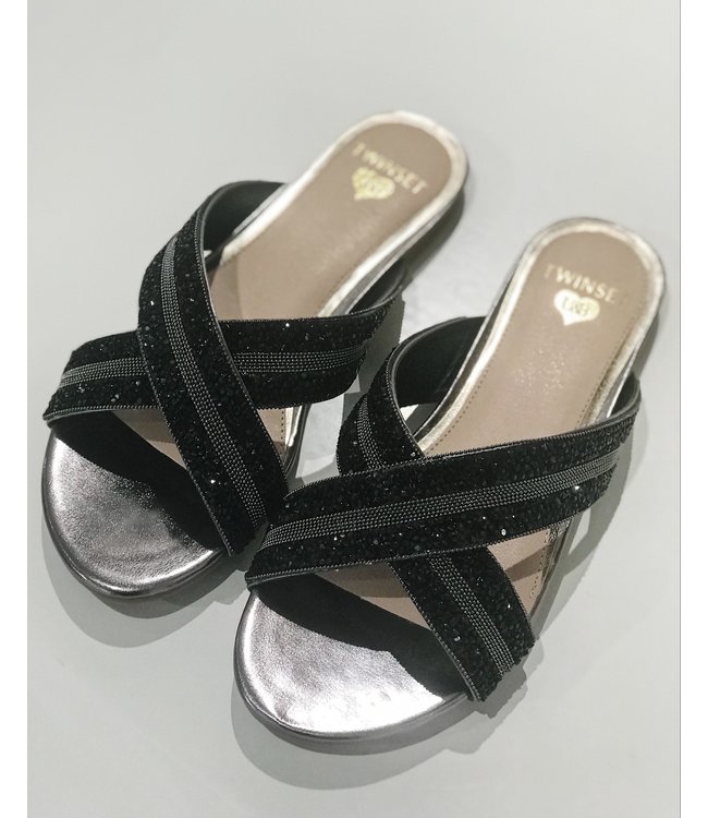 Twin-Set Ciabattina Black 191LM4ZRR