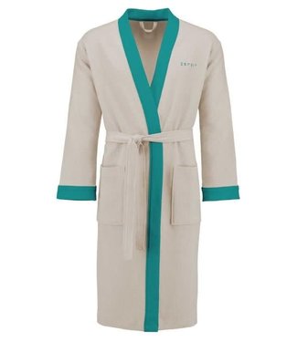 Rory Bathrobe Oatmeal/Aqua