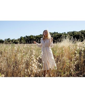 Dress Milla White/Gold Stripes