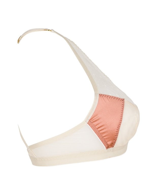Bralette Rosie 19B/0108 Pink Silk & Soft French Lace