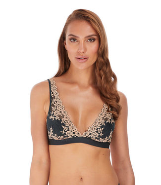 Wacoal Embrace Lace Ebony/Sand Soft Cup Bra