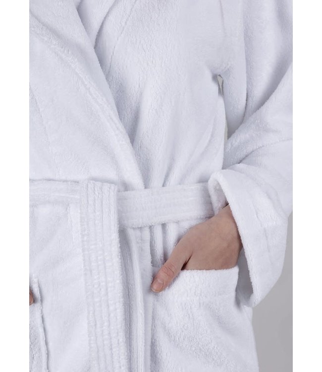 Casilin Unisex Bathrobe Teddy White